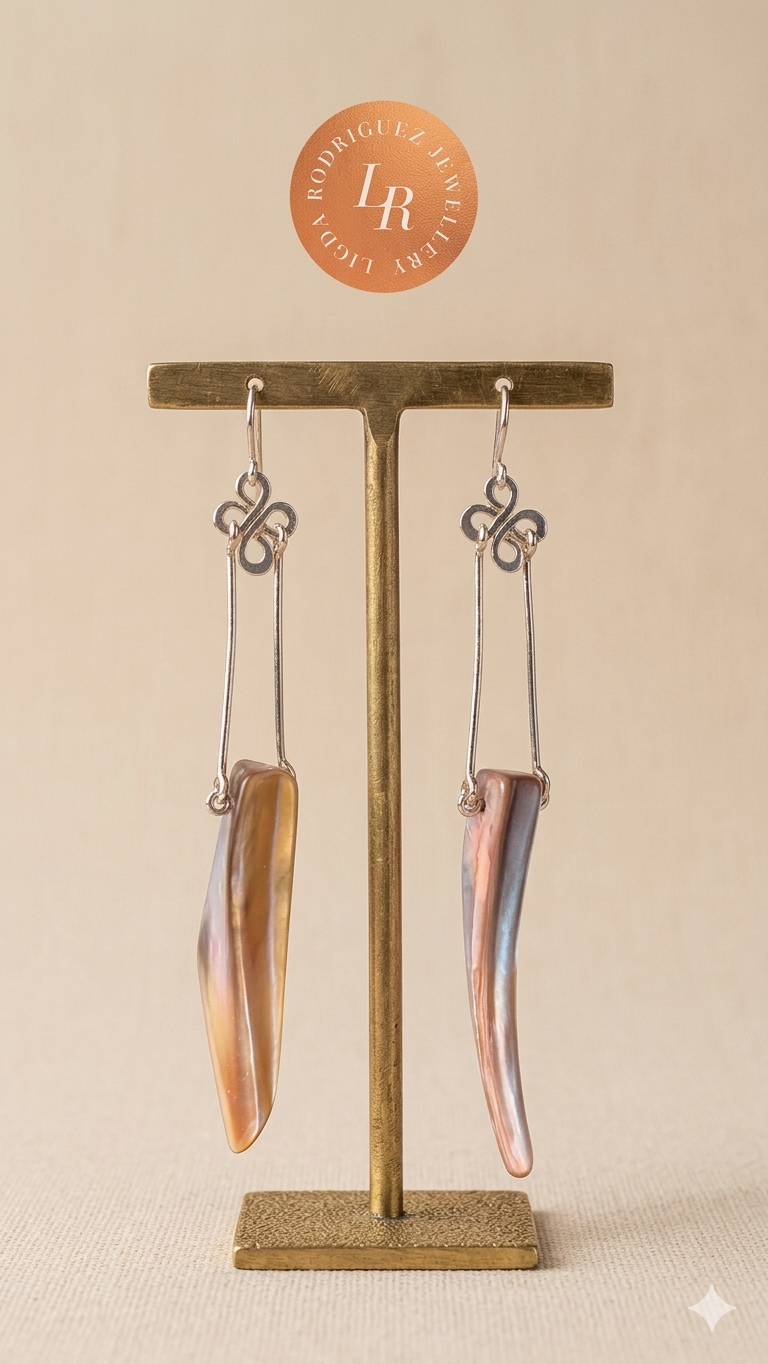 Elegant Hand-Woven Silver-Plated Drop Earrings