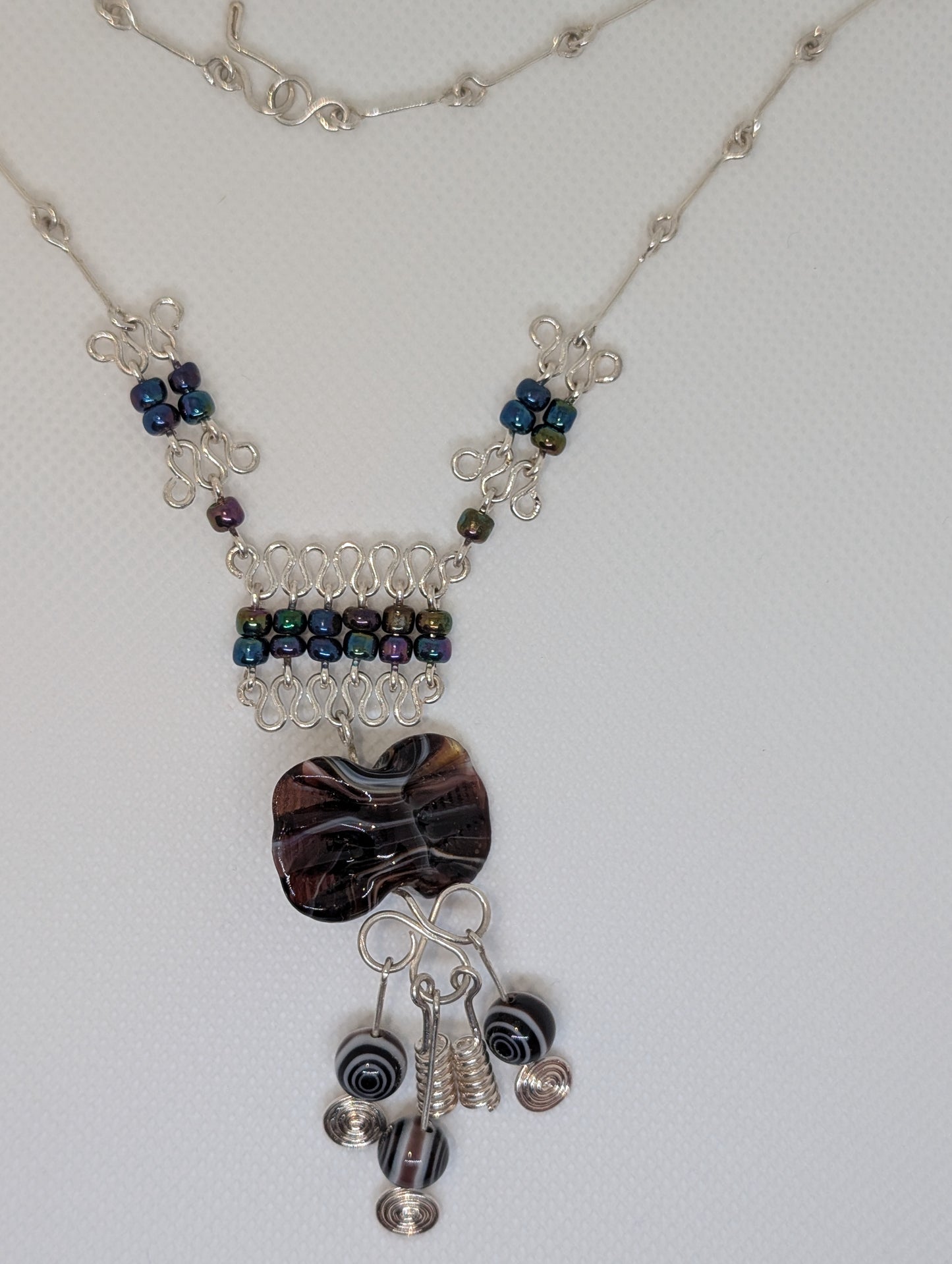 Elegant Handcrafted Silver Statement Necklace