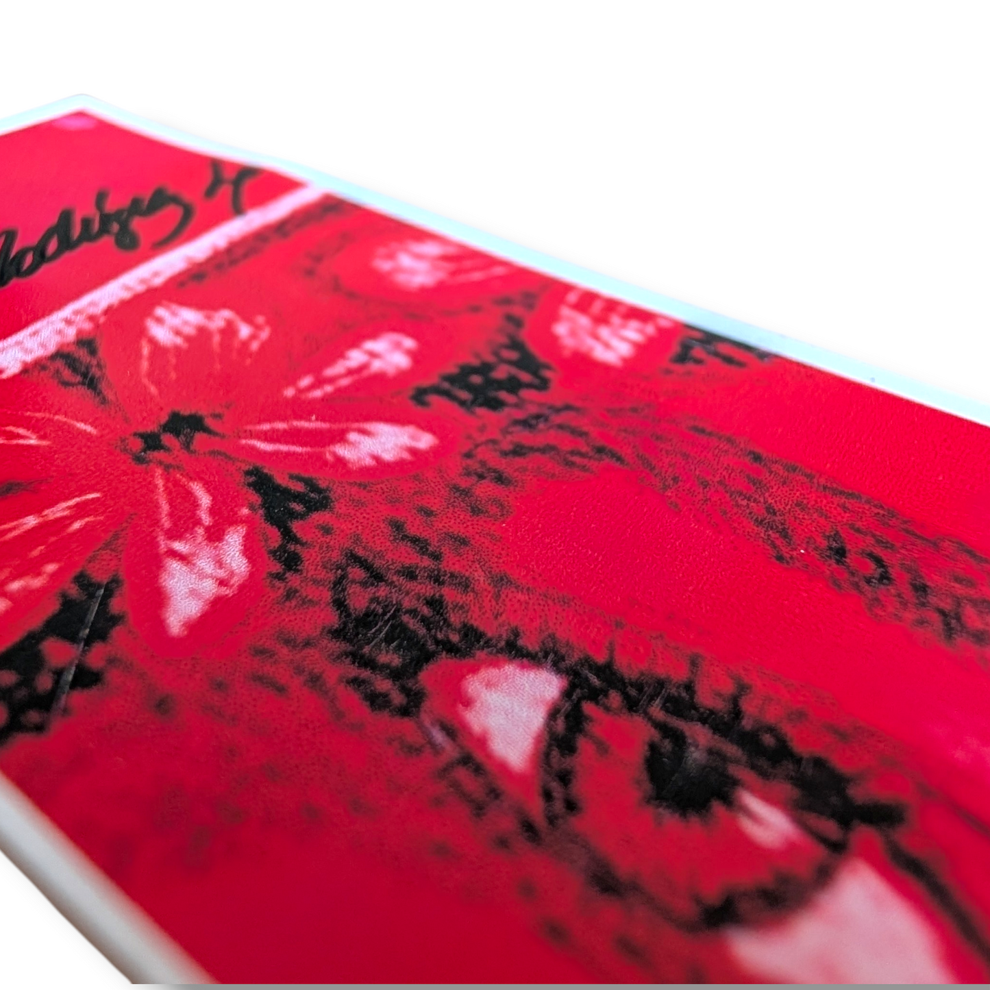Sticker Red Black and White eye flower Signed Vinyl | Passion Waterproof Vibrant Sticker | Artistic Decal