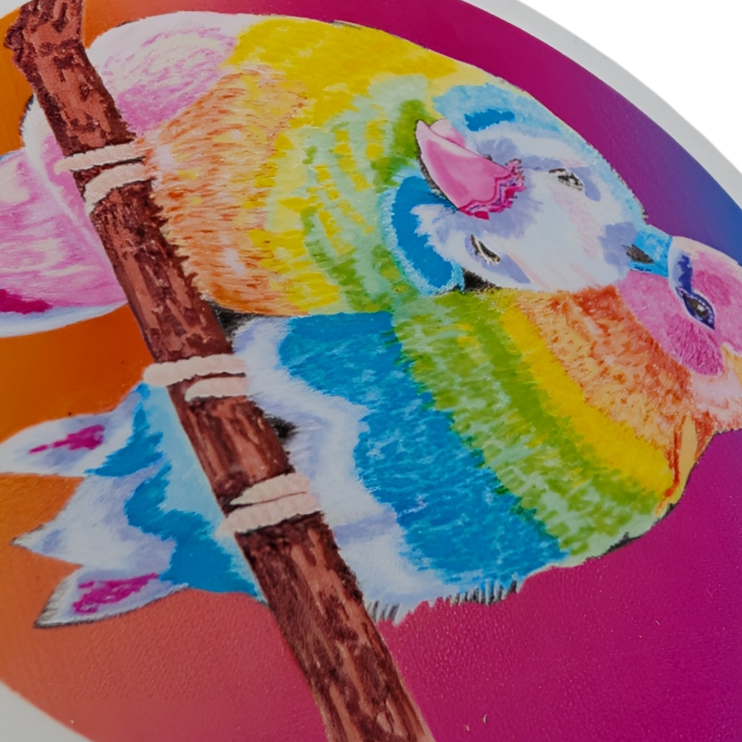 Sticker Multicoloured bird's couple Vinyl | Waterproof Vibrant Sticker | Artistic Decal