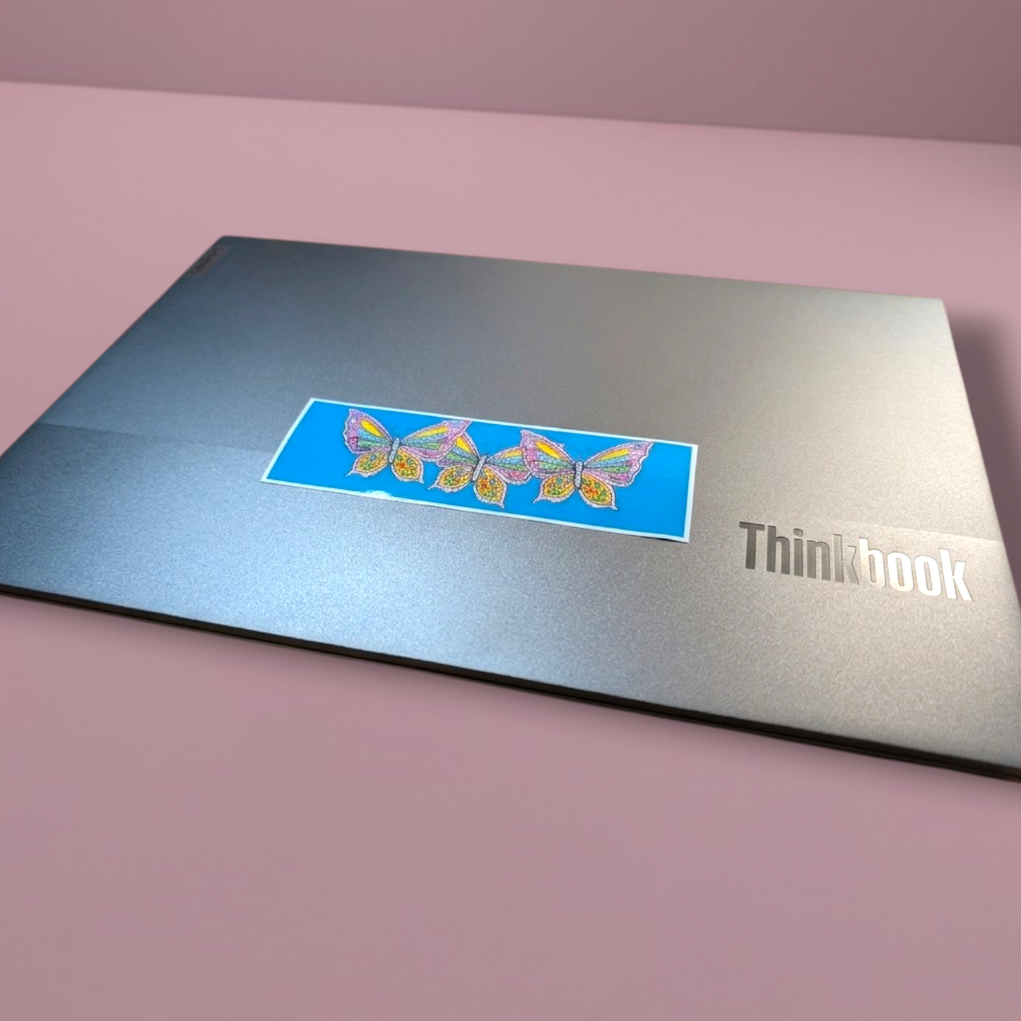 Sticker Butterflies blue rectangular Vinyl | Waterproof Fantasy Sticker | Artistic Decal