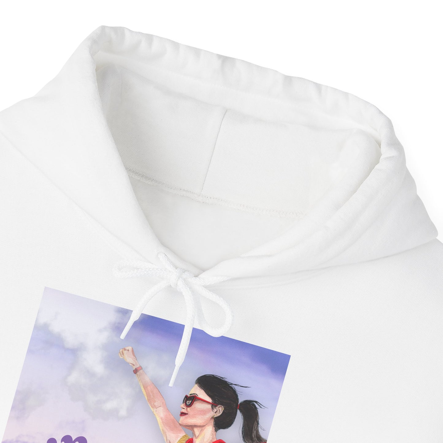 Hoodie - Super Woman Graphic Hoodie — Retro Feminine Hero Sweatshirt