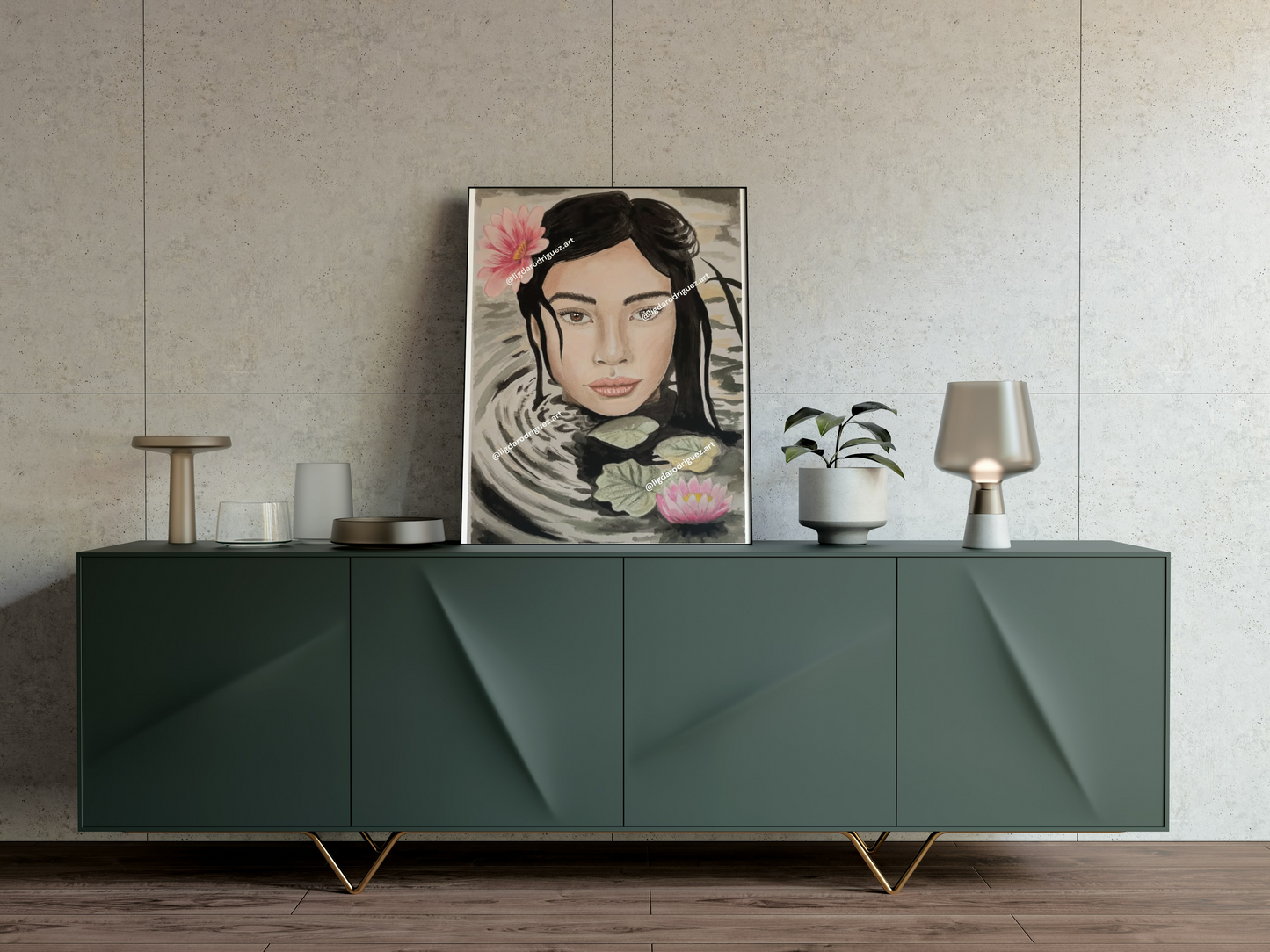 Original Watercolour Painting on Paper "The water's secret" size A3