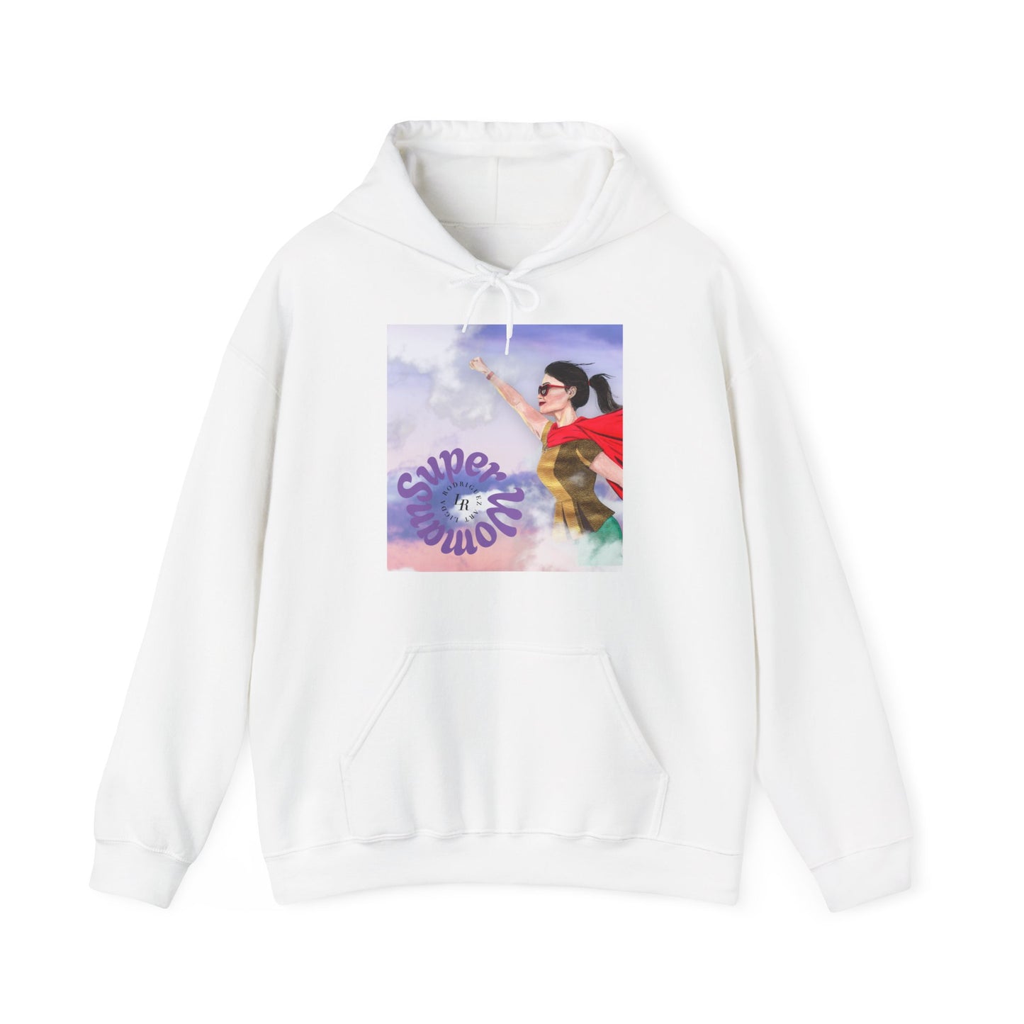 Hoodie - Super Woman Graphic Hoodie — Retro Feminine Hero Sweatshirt
