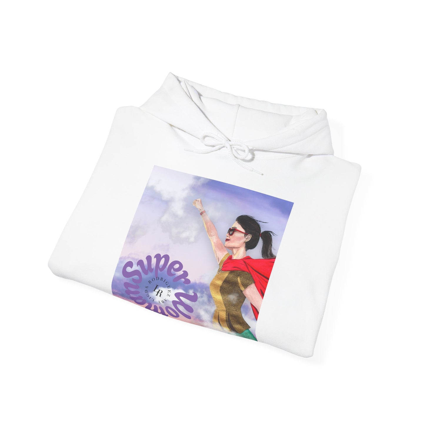 Hoodie - Super Woman Graphic Hoodie — Retro Feminine Hero Sweatshirt