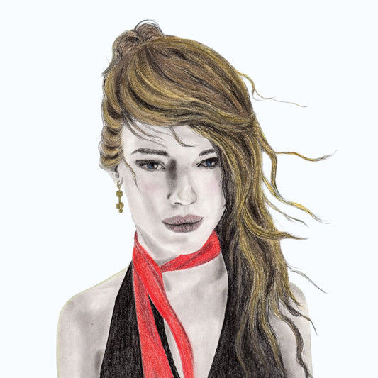 1 Subject | Custom Family Portrait A3 Paper – Hand-Drawn Pastel & Charcoal Artwork | Personalised Gift | Unframed