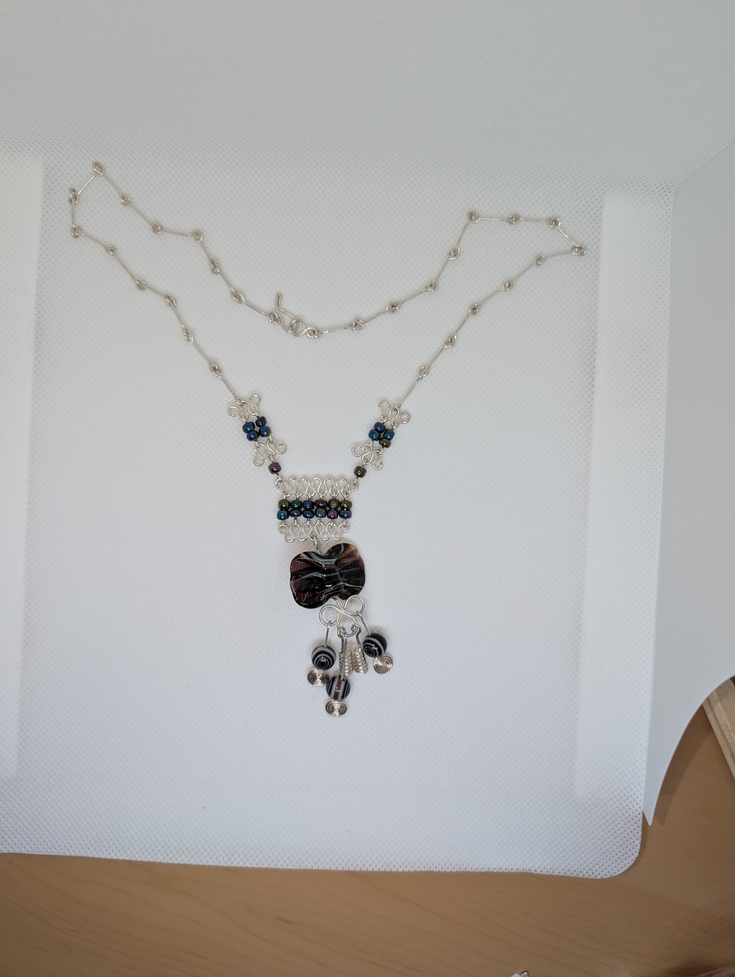 Elegant Handcrafted Silver Statement Necklace