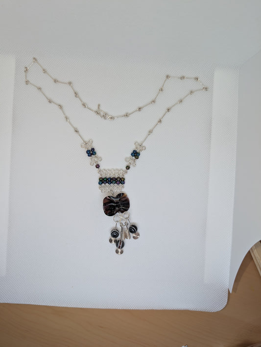 Elegant Handcrafted Silver Statement Necklace