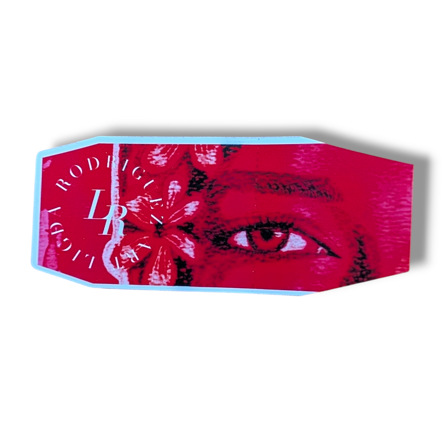 Sticker Red Black and White eye flower Branded Vinyl | Passion Waterproof Vibrant Sticker | Artistic Decal