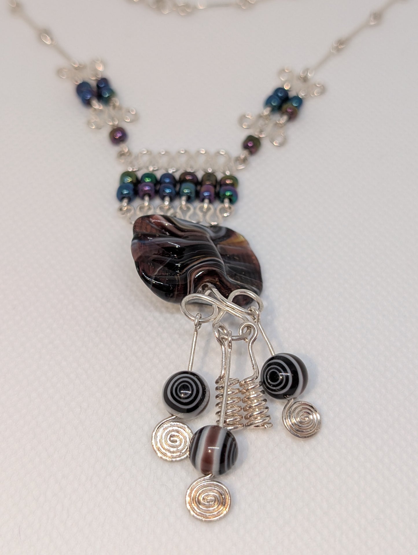 Elegant Handcrafted Silver Statement Necklace