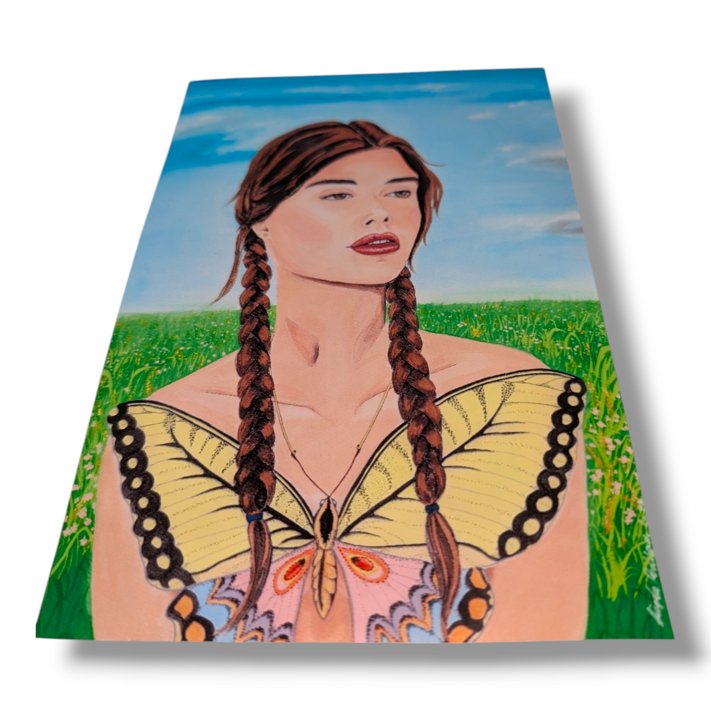 Sticker Fantasy Garden Glossy Art large Sticker | Original Gouache Painting Design | Large Decorative Sticker