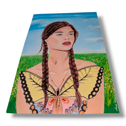 Sticker Fantasy Garden Glossy Art large Sticker | Original Gouache Painting Design | Large Decorative Sticker