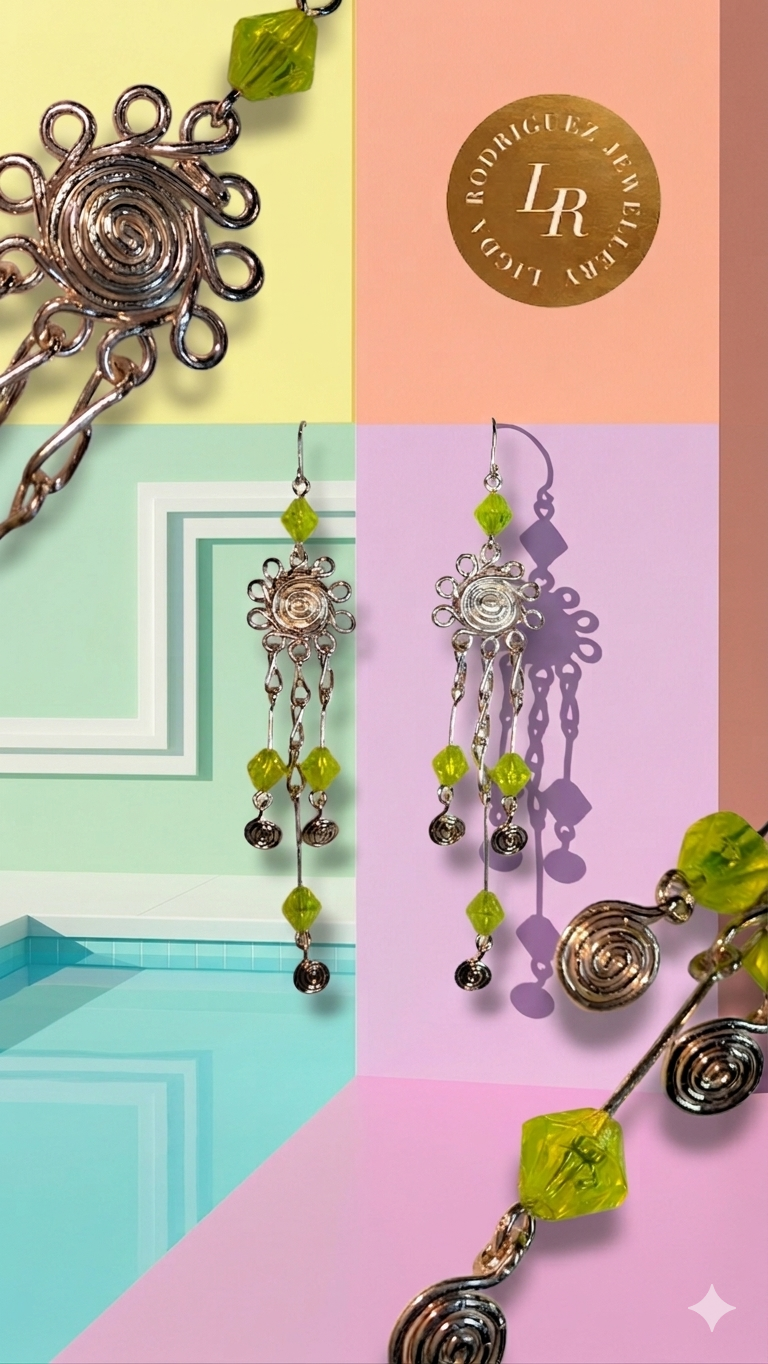 Catch the Sun's Energy with These Vibrant Handmade Dangles. Statement earrings