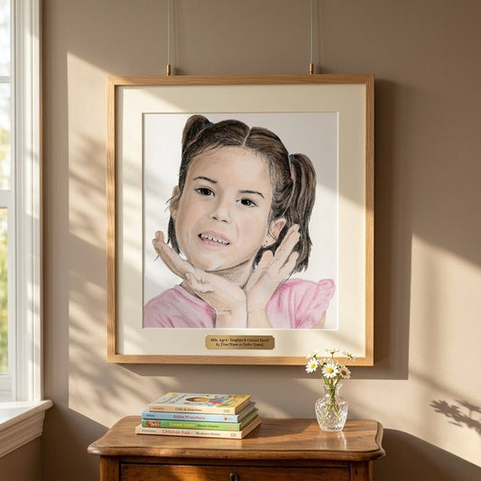 Portrait 1 Subject | Custom Family Portrait A3 Paper – Hand-Drawn Pastel & Charcoal Artwork | Personalised Gift | Unframed