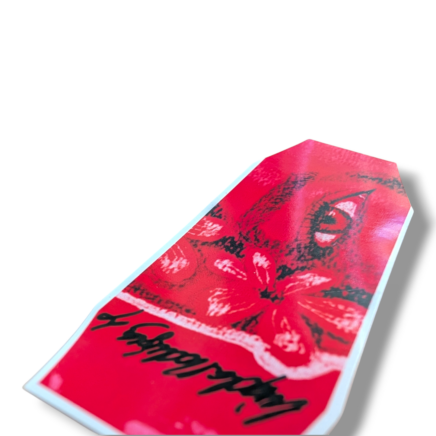 Sticker Red Black and White eye flower Signed Vinyl | Passion Waterproof Vibrant Sticker | Artistic Decal