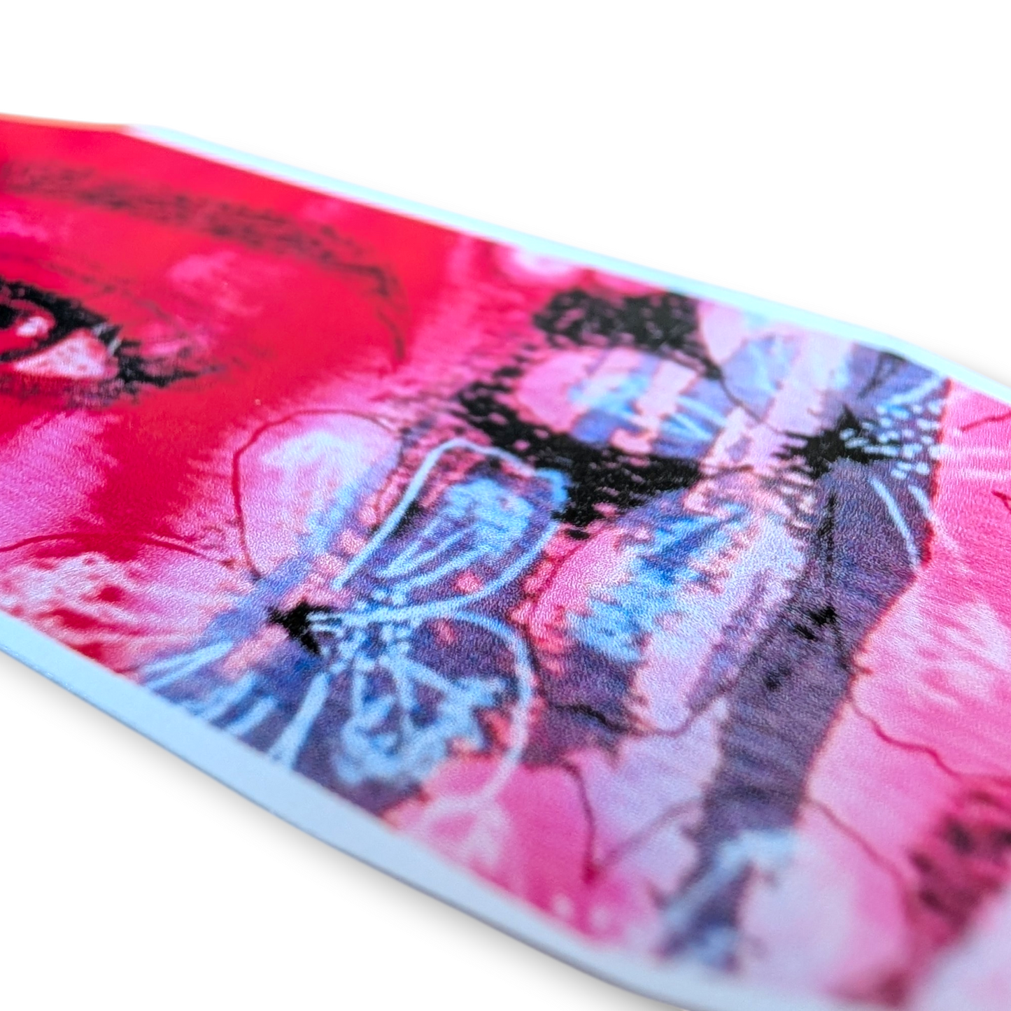 Sticker Red Black and White eye flower Vinyl | Passion Waterproof Vibrant Sticker | Artistic Decal