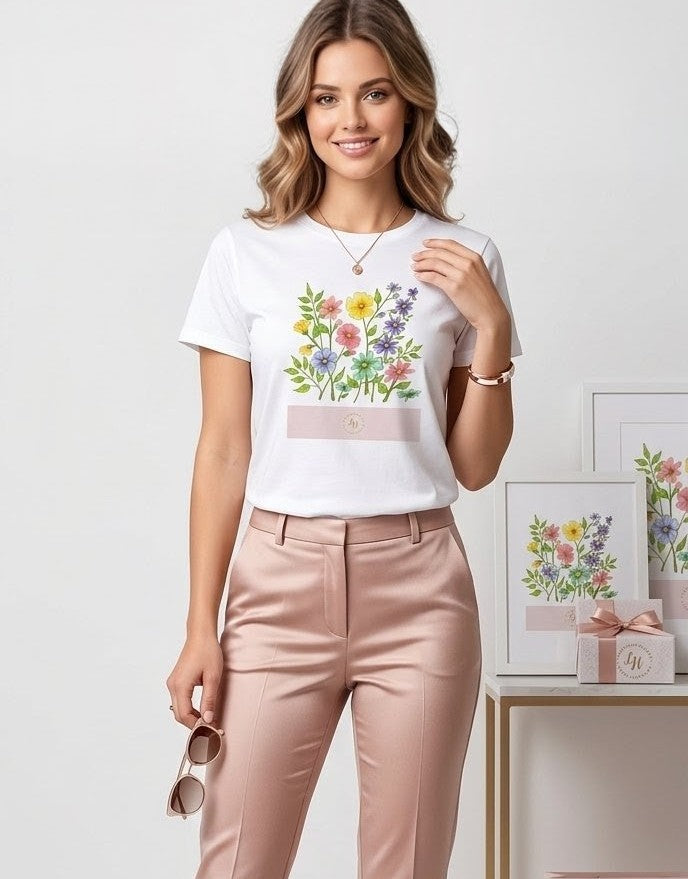 T-shirt Pastel Bloom - Ultra Cotton  Crewneck T-shirt | Gildan 2000