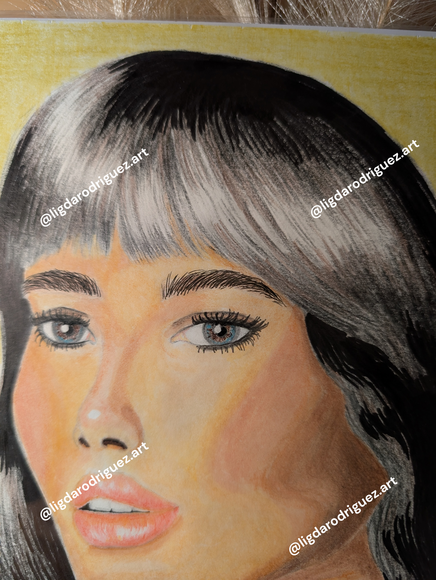 Original artwork mixed media -  'Petal Glow' Markers and coloured pencils Size A4 Beauty salon love for makeup Latino vibes