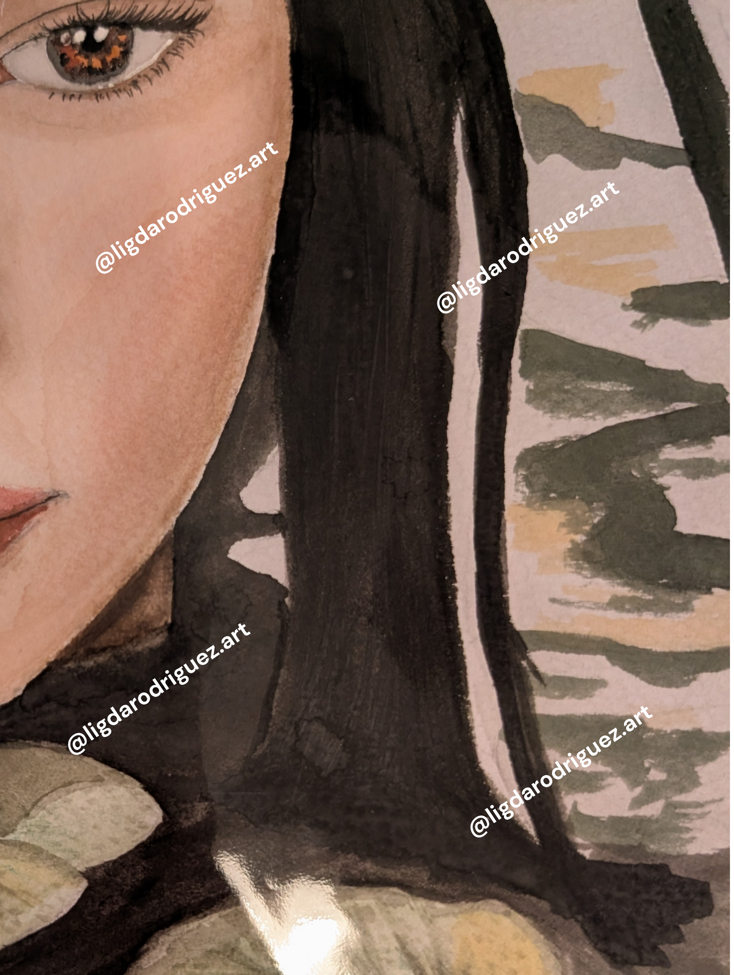 Original Watercolour Painting on Paper "The water's secret" size A3