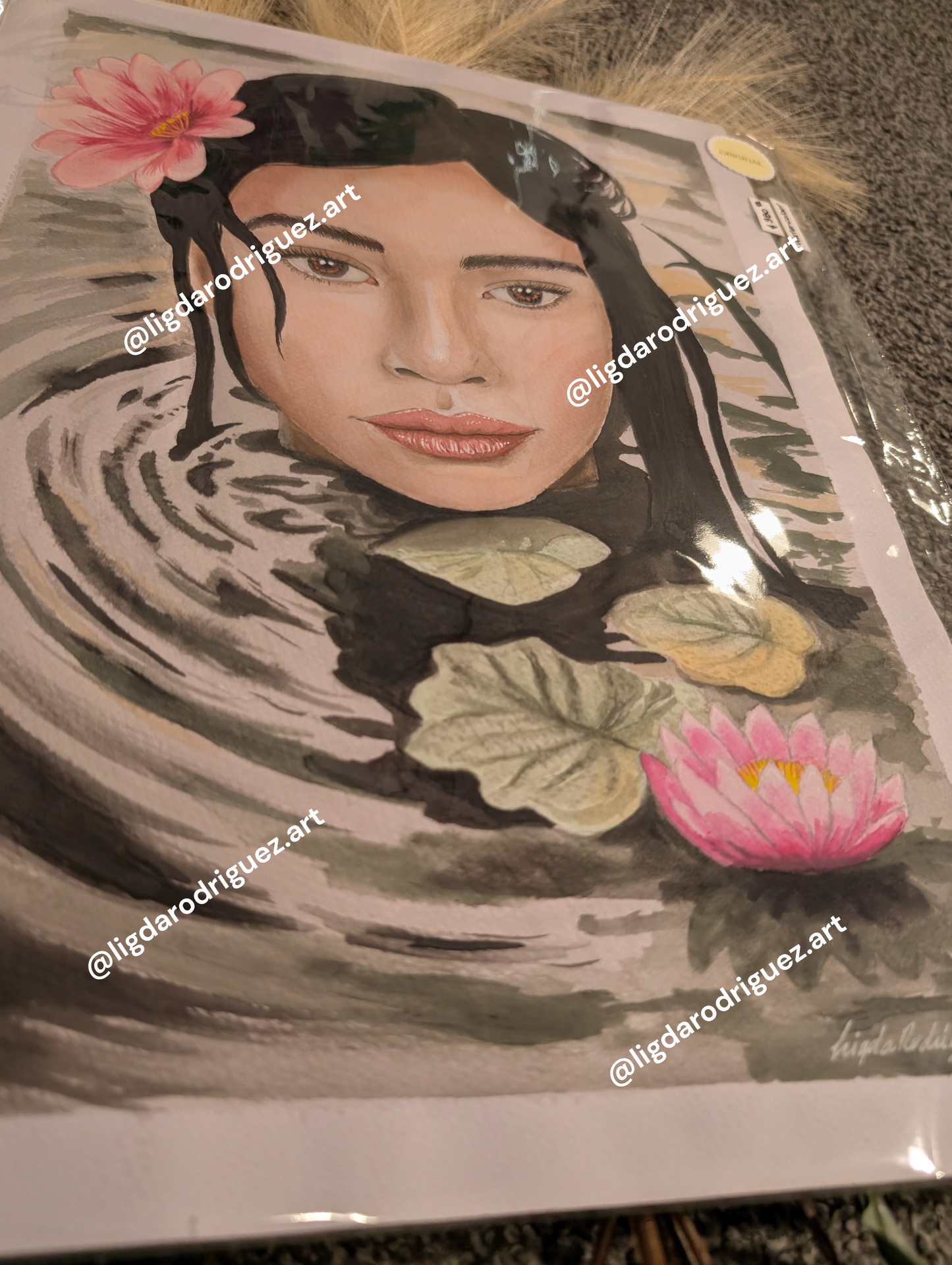 Original Watercolour Painting on Paper "The water's secret" size A3